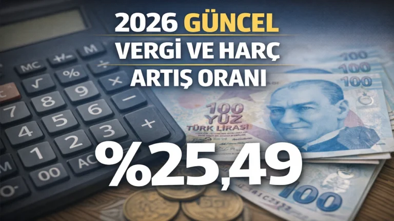 2026 güncel vergi ve harç artış orani