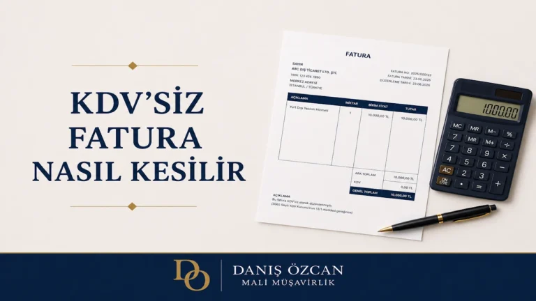 KDV’siz Fatura Nasıl Kesilir